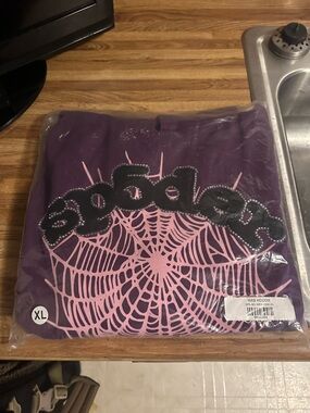 Sp5der Purple Web Hoodie